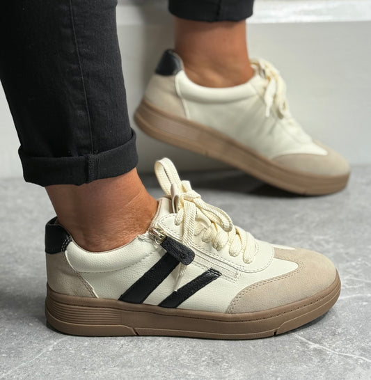 Jana - Cream Detailed Softline Trainer