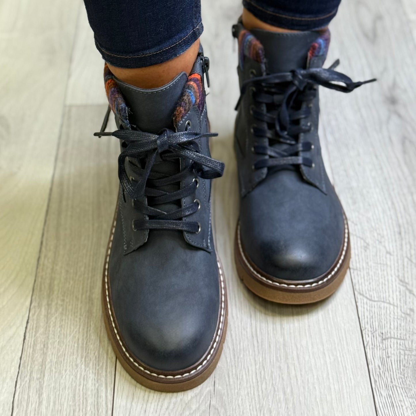 Lunar - 'California' Navy Wide Fit Boot
