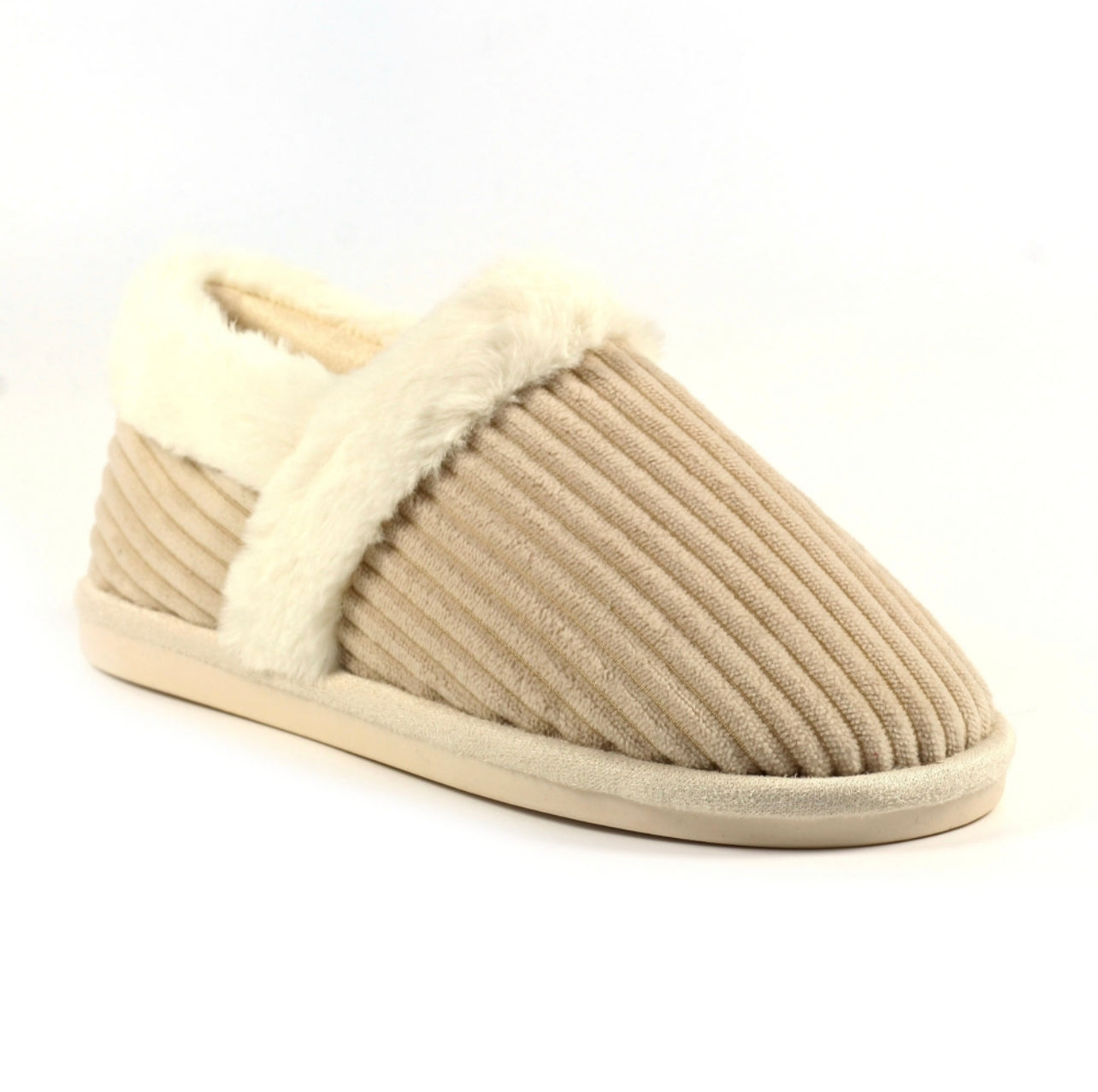 'Fara' Beige Full Slipper
