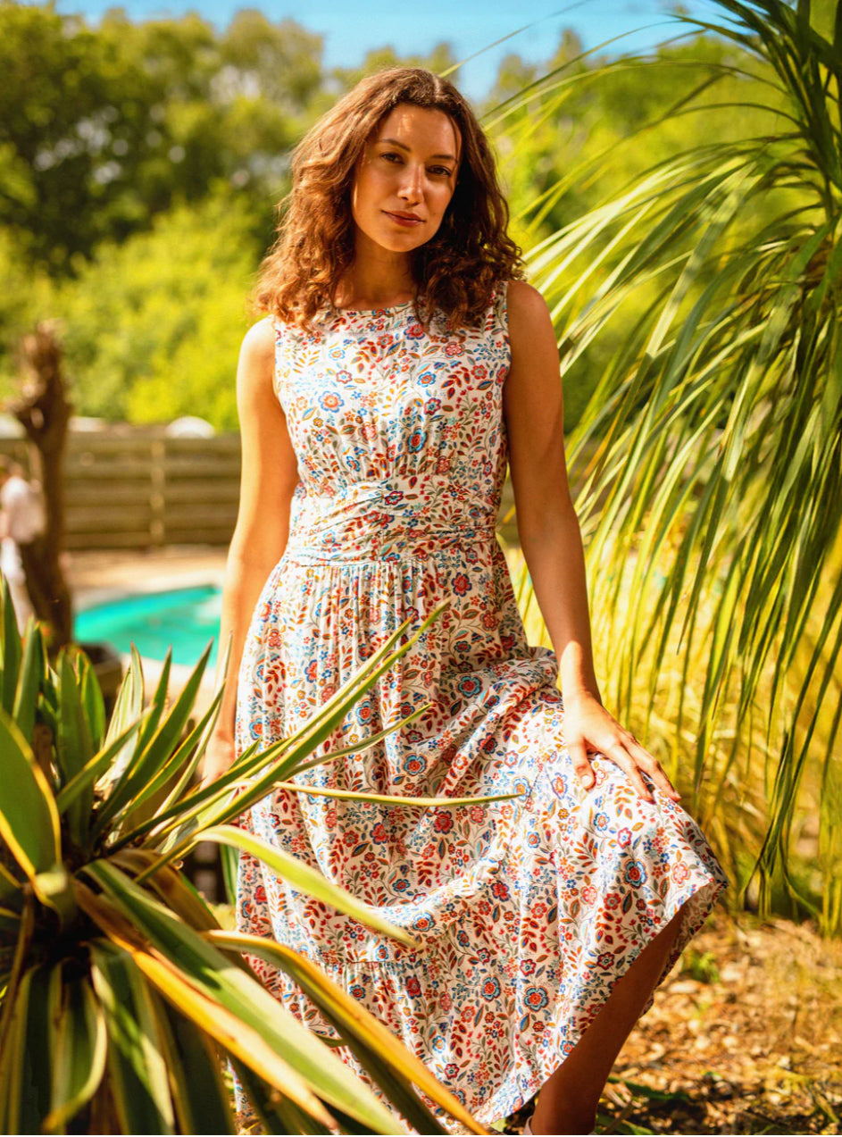 Brakeburn - Cream ‘Secret Garden’ Midi Dress