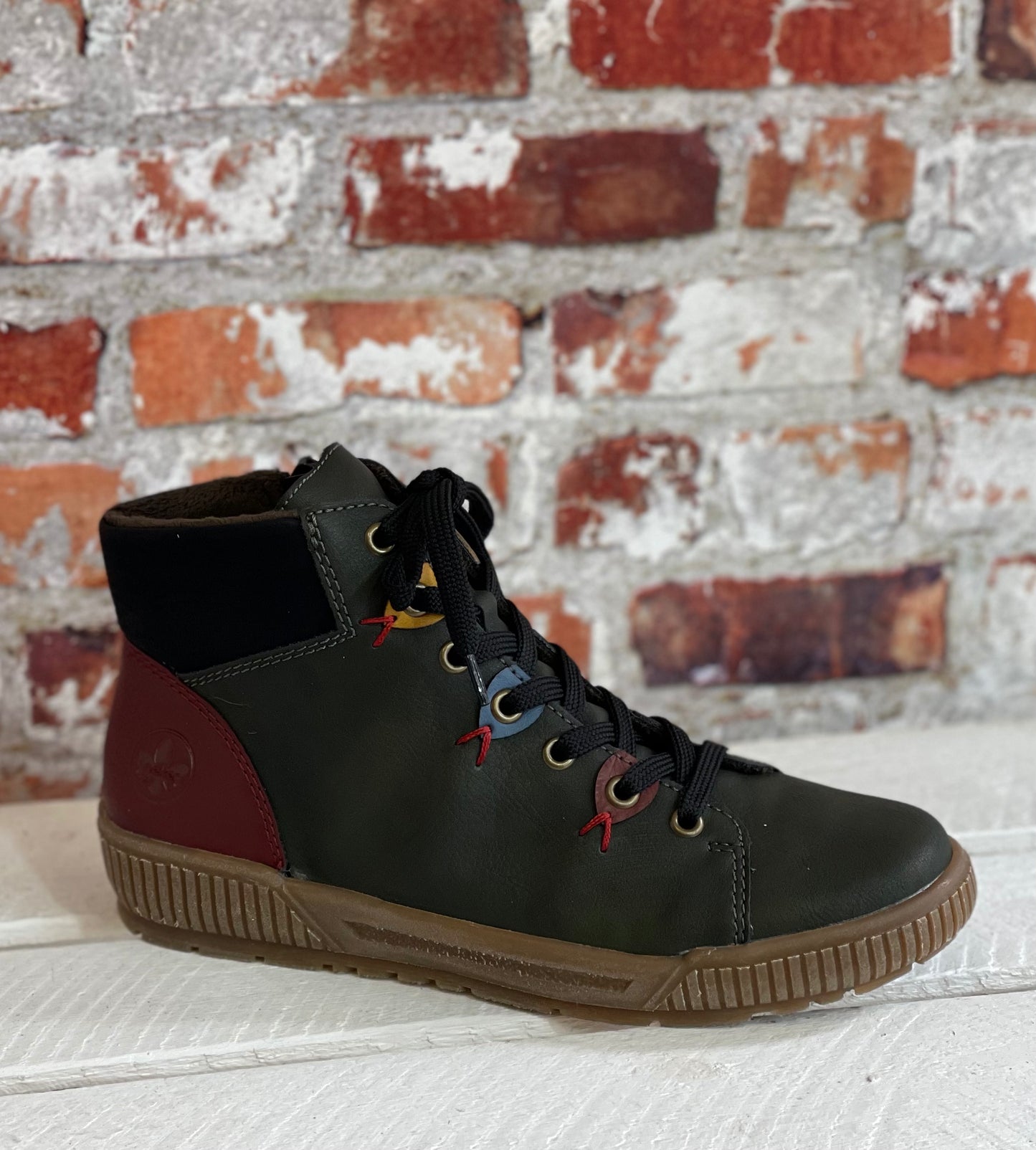 Rieker - Green Combo Side Zip Casual Boot