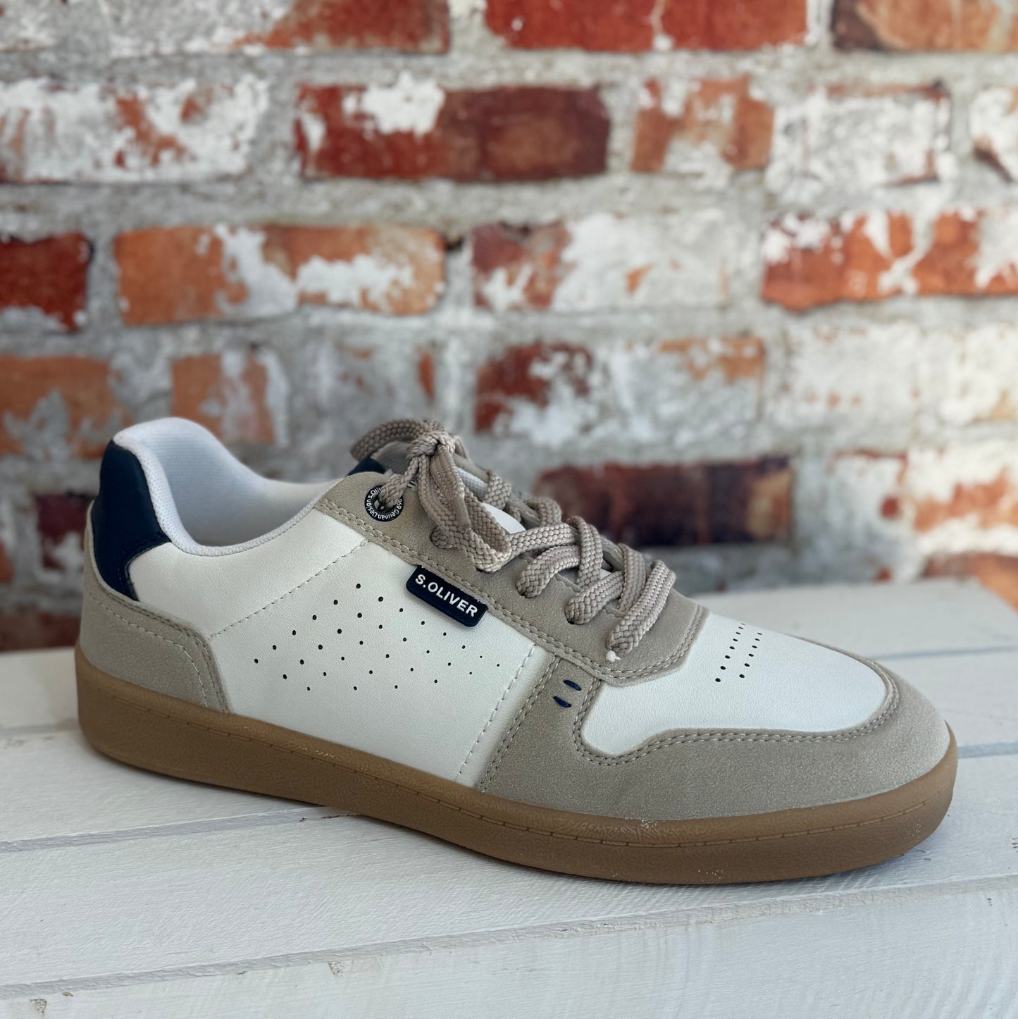 S Oliver - Men’s White Combo Trainer