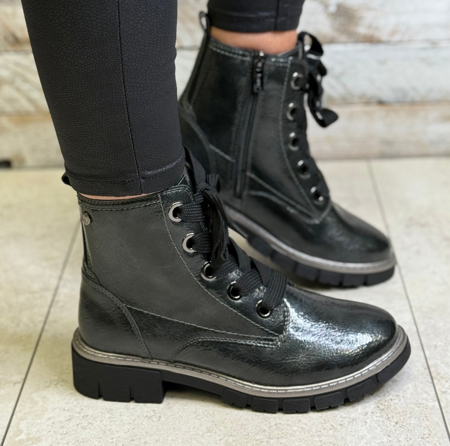 Lotus - 'Jojo' Grey Patent Boot