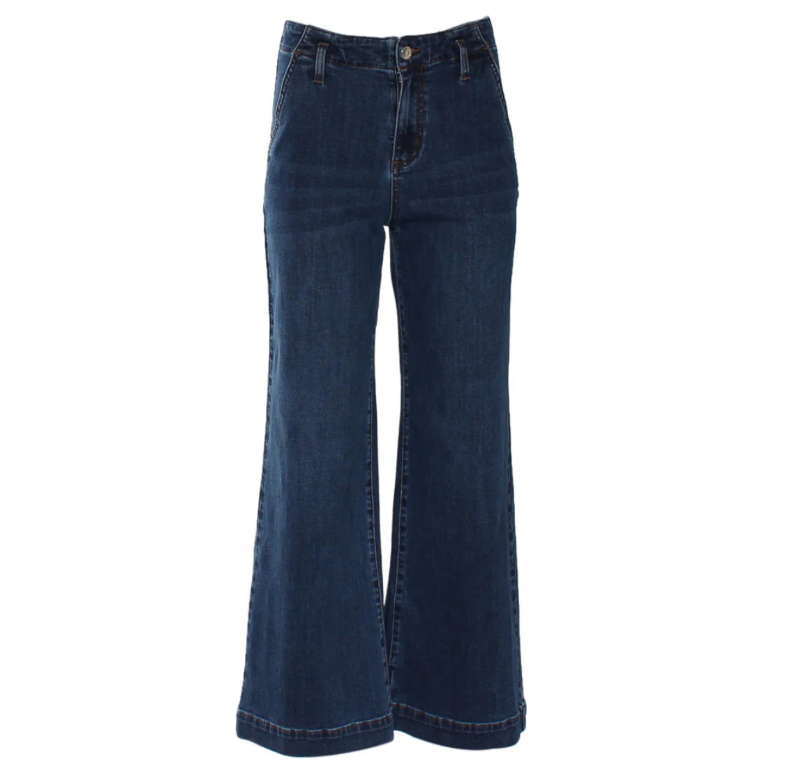 Rant & Rave - 'Doreen’ Mid Blue Wide Leg Jean