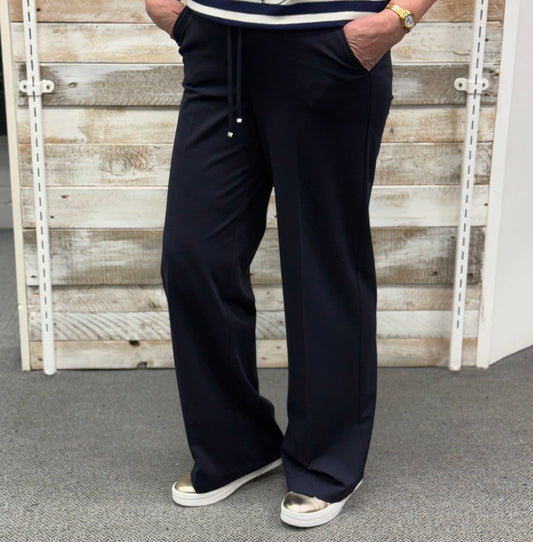 Robell- Navy Luxury2Wear Wide Leg Trouser