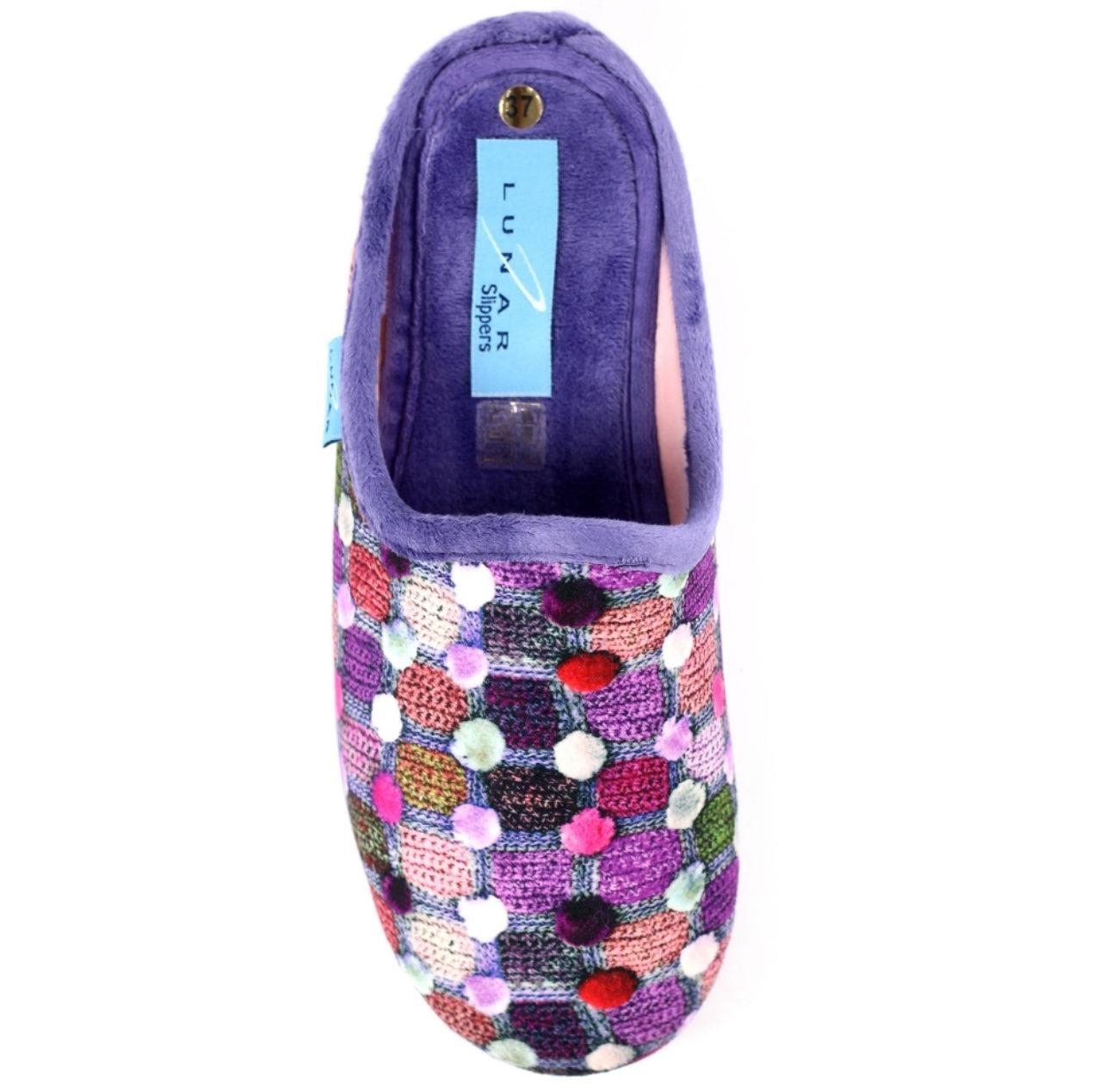 Lunar - 'Crackle' Purple Mule Slipper