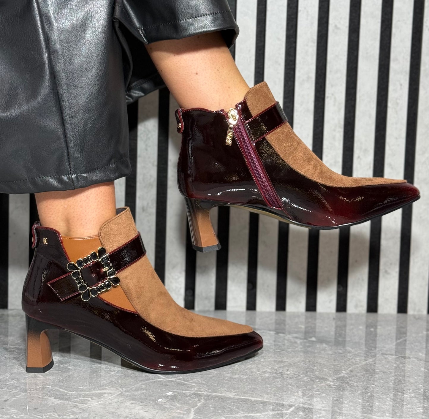 Kate Appleby - ‘Eltisley' Fudge Combo Ankle Boot