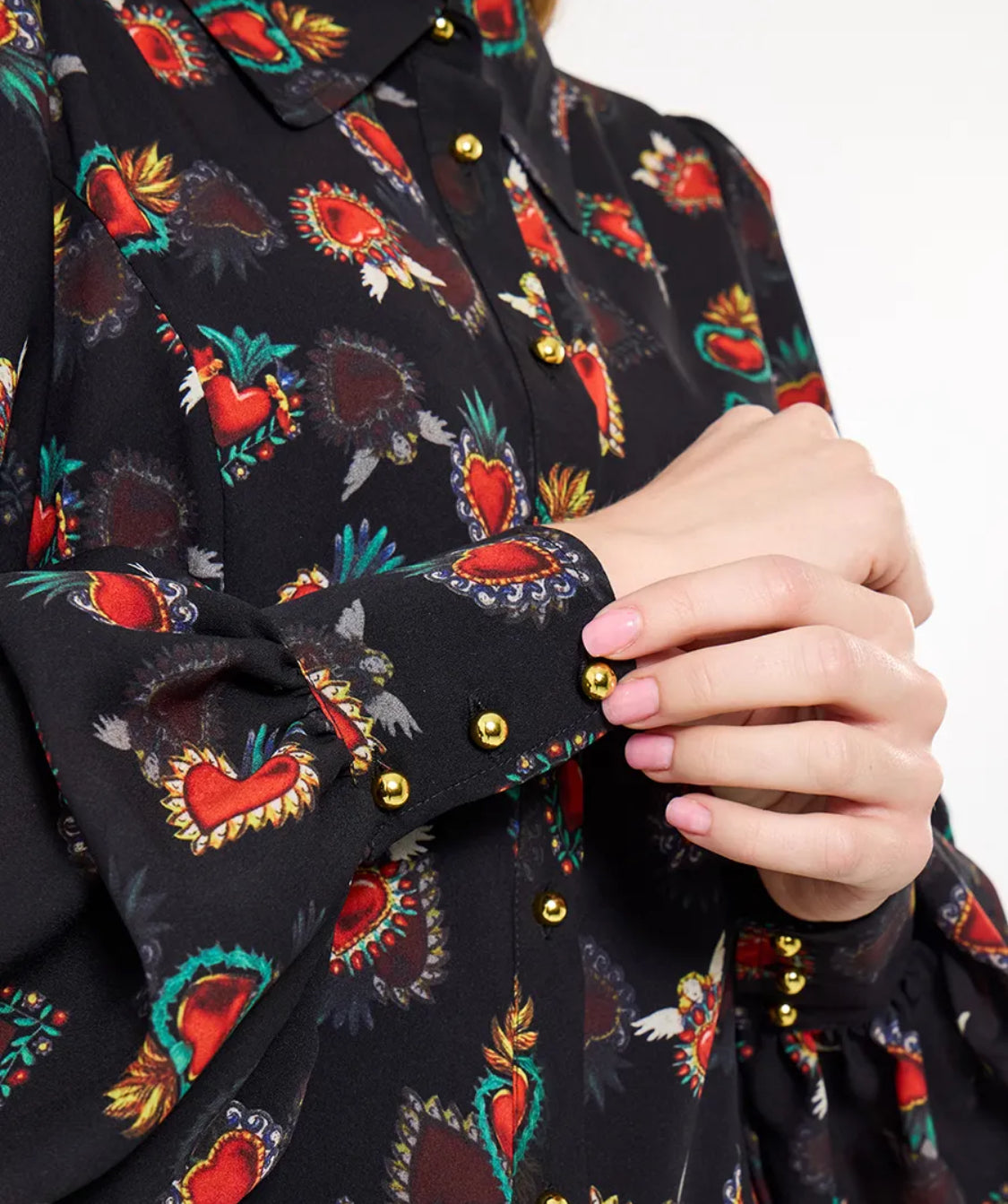 Joe Browns - Heart Print Georgette Blouse With Cami.