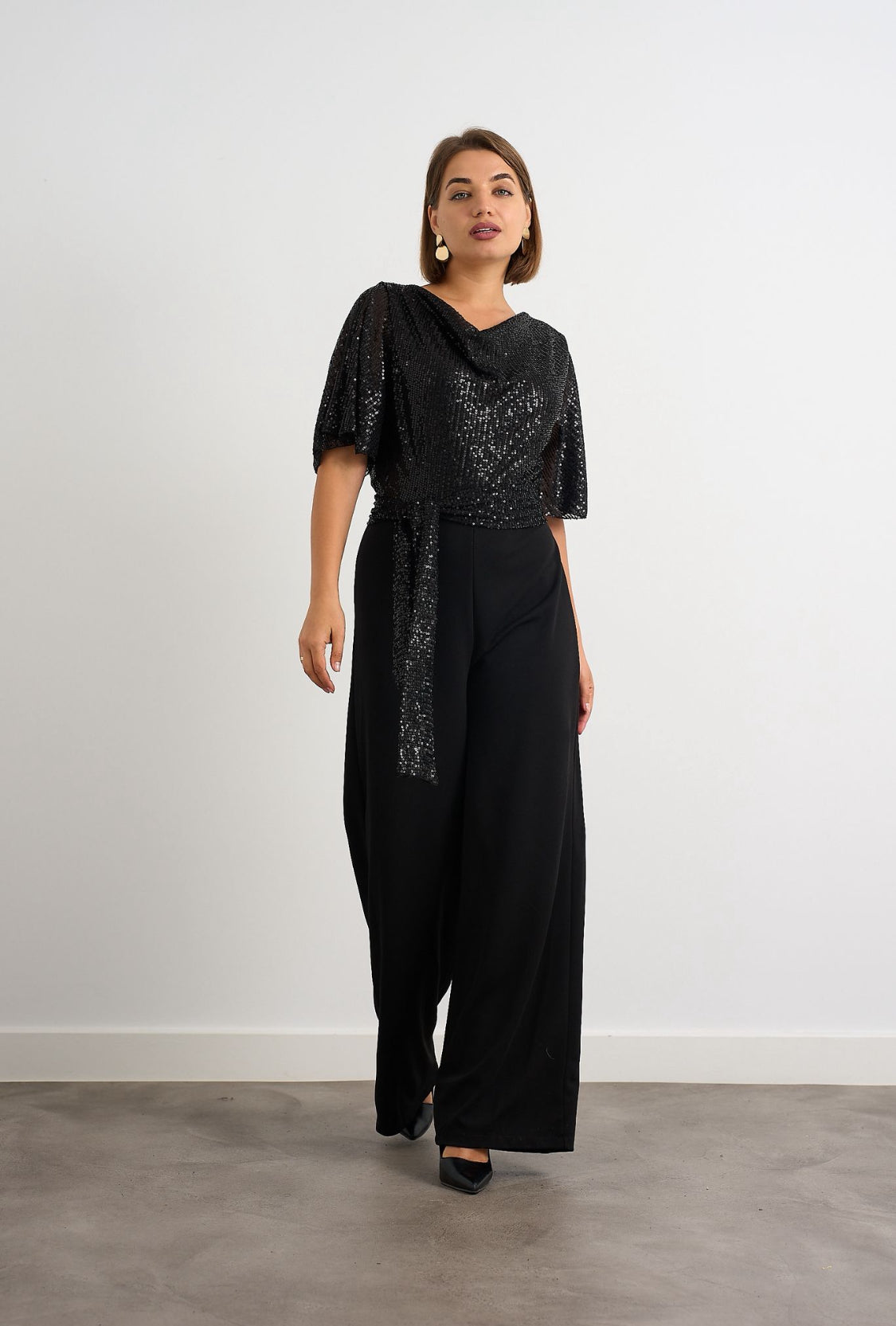Black Sparkle Top Jumpsuit