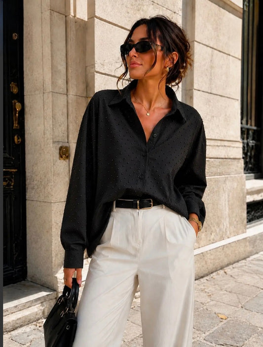 Black Rhinestone Shirt