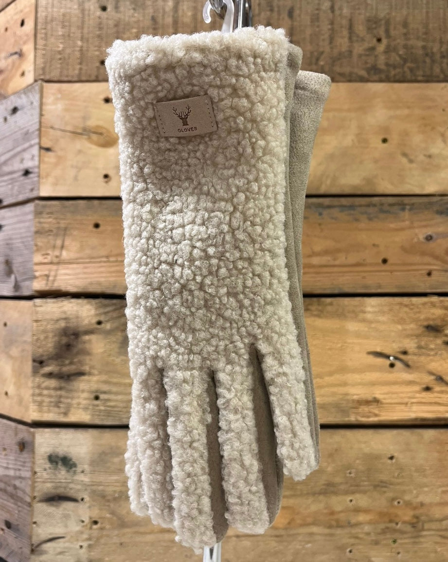 hannah k - Beige Teddy Glove