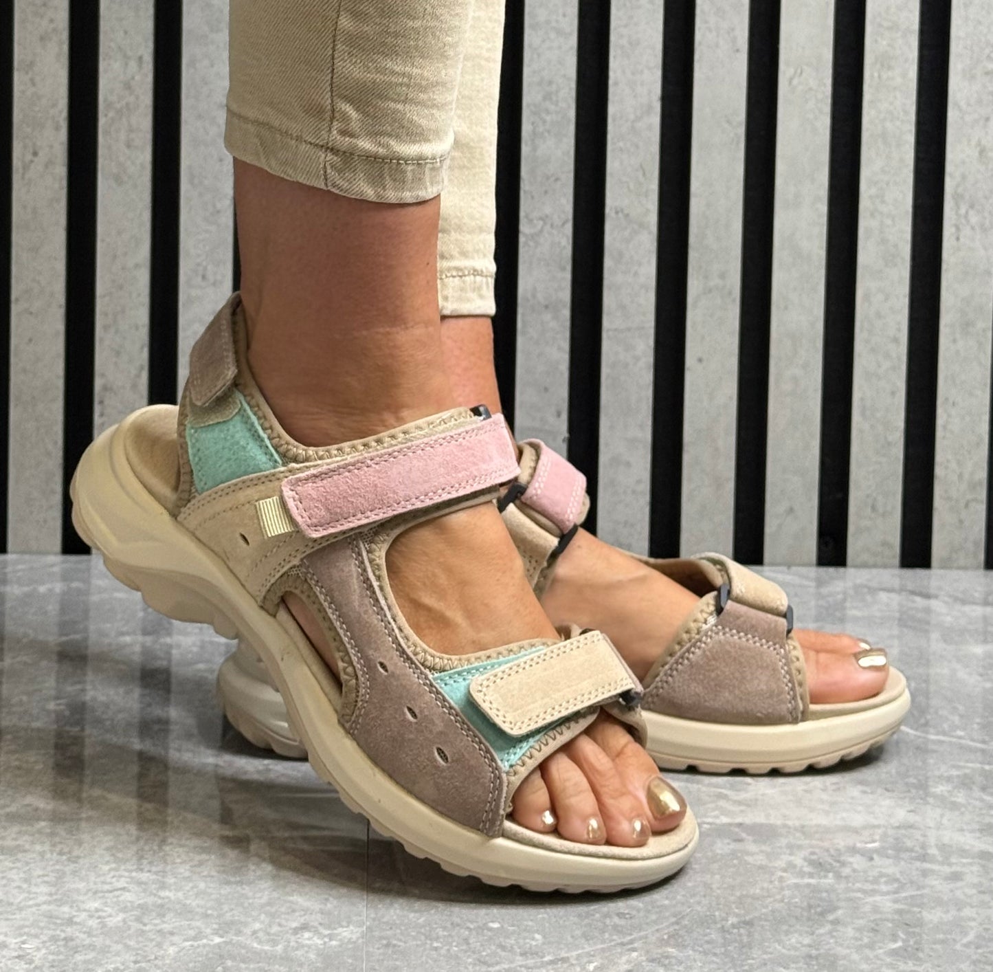 Lazy Dogz - 'Alston' Leather Multi Strap Sandal