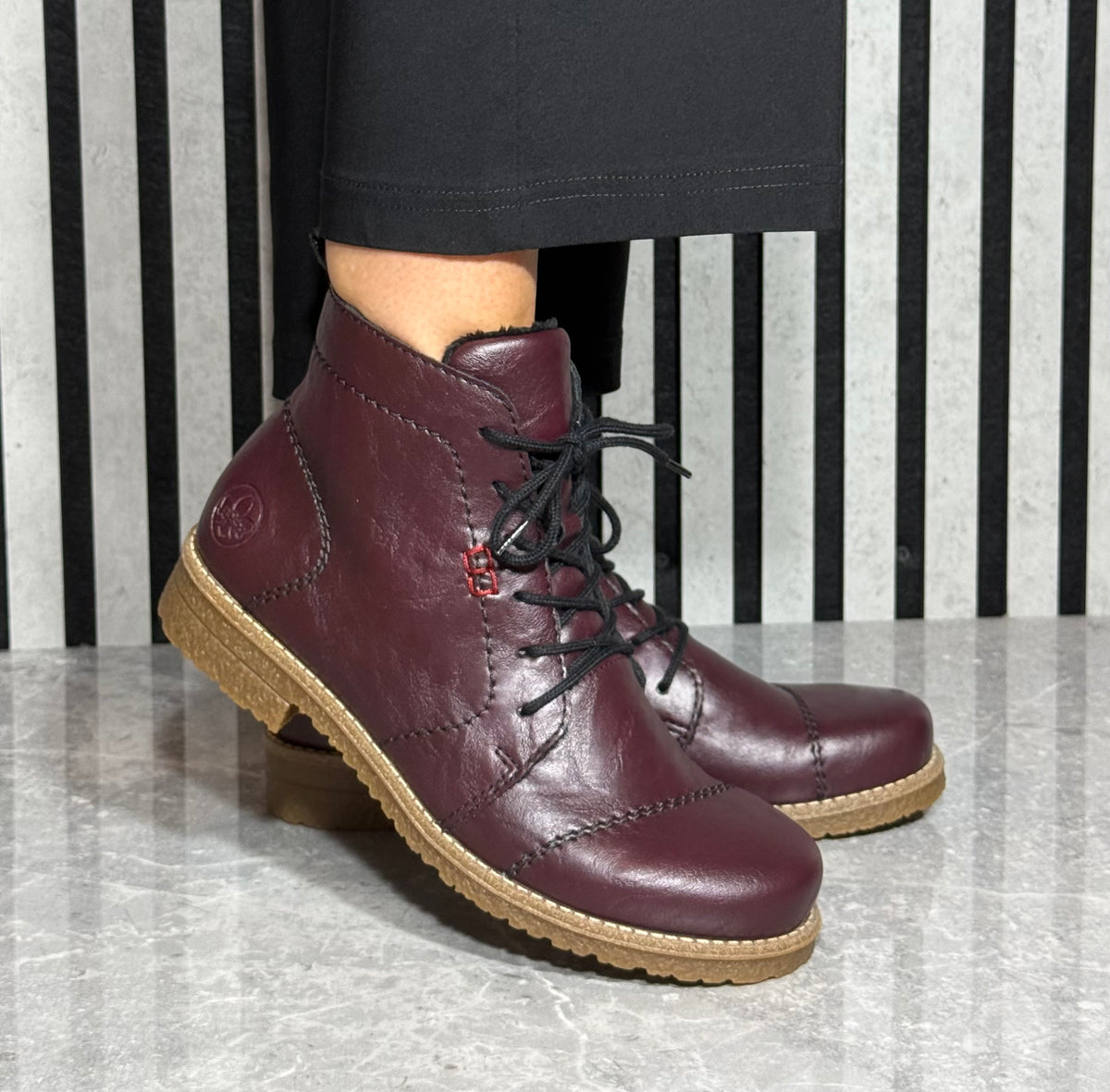 Rieker - Burgundy Laced Boot