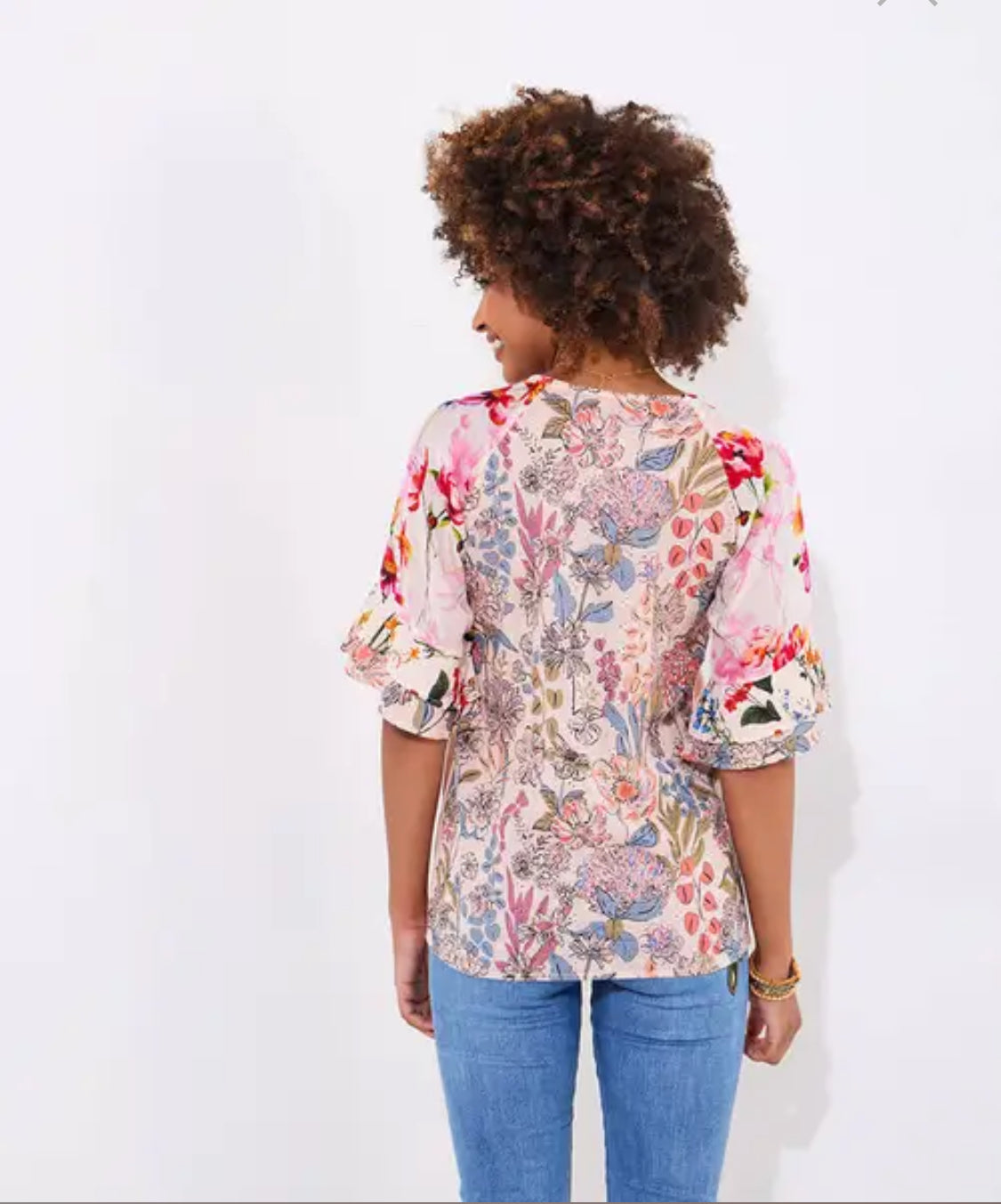 Joe Browns- Fancy Floral Mix V-Neck Top