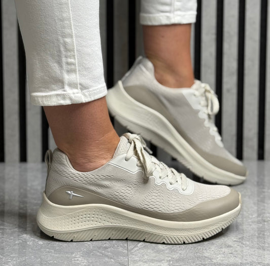 Tamaris Comfort - Beige Lightweight (Wide Fit) Trainer