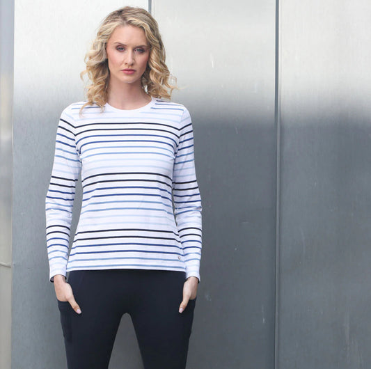 Rant & Rave - 'Kimberley’ Blue Long Sleeve Tee