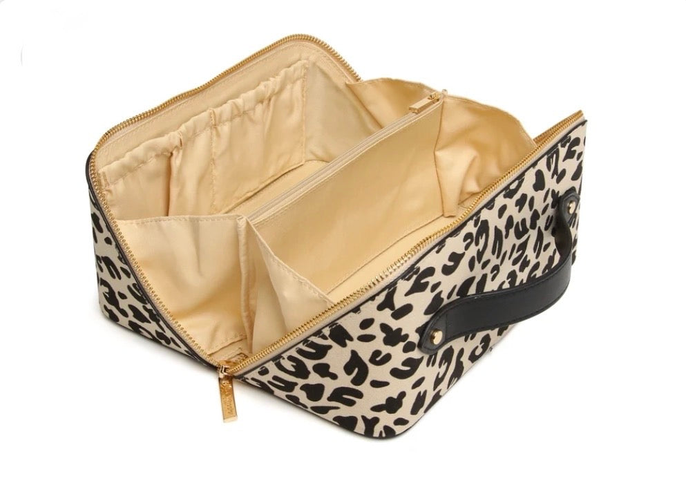 Alice Wheeler - Light Leopard Train Case