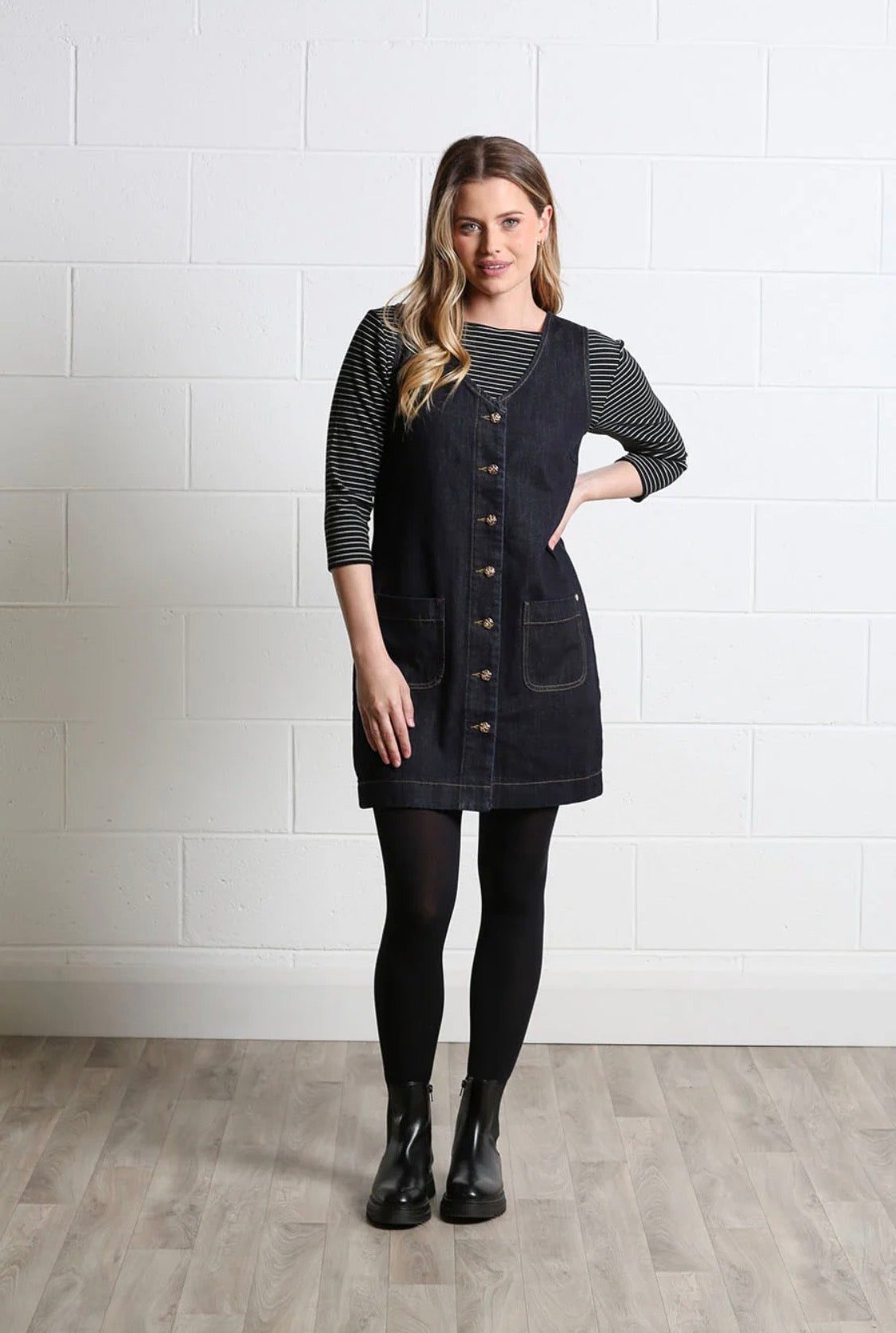 Rant & Rave - Helena Dark Indigo Denim Dress