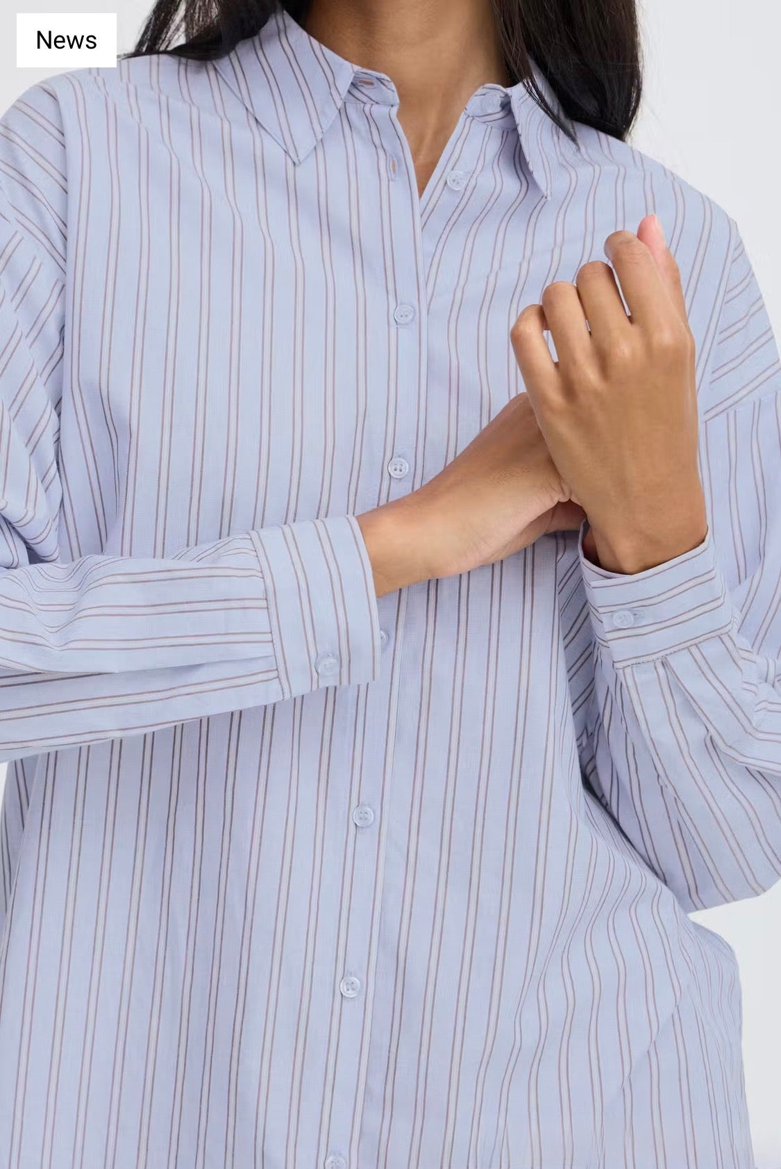 b.young - ‘BYHENE’ Blue Stripe Shirt