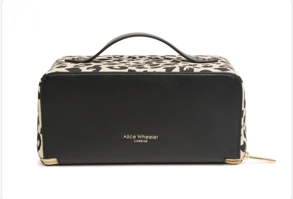 Alice Wheeler - Light Leopard Train Case