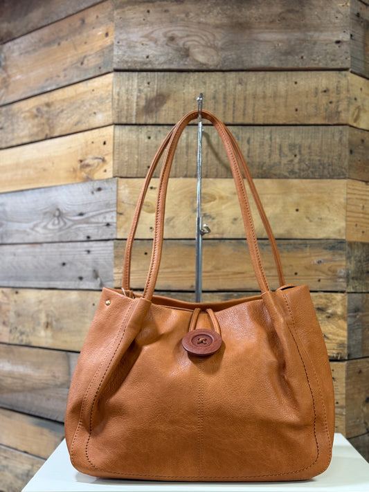 hannah k - 'Kayla' Tan Detail Handbag