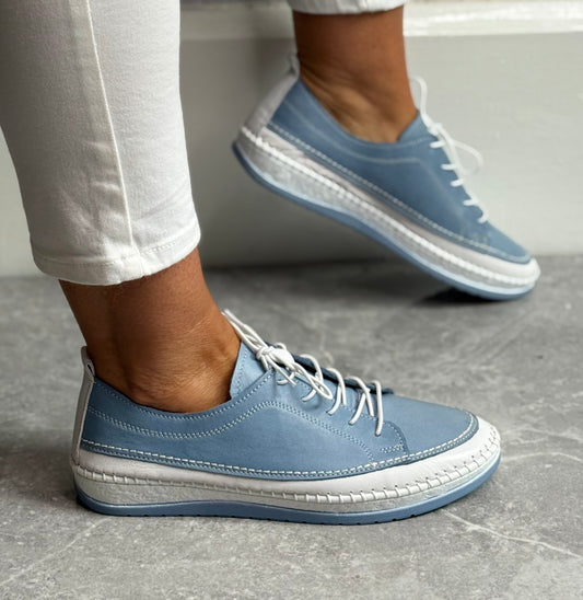 Lotus - 'Rimini' Blue Casual Leather Shoe