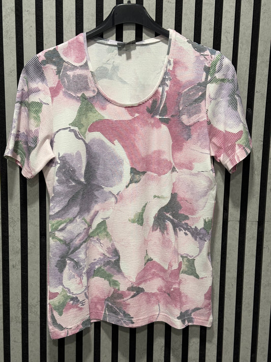 Pink Floral Print Tee