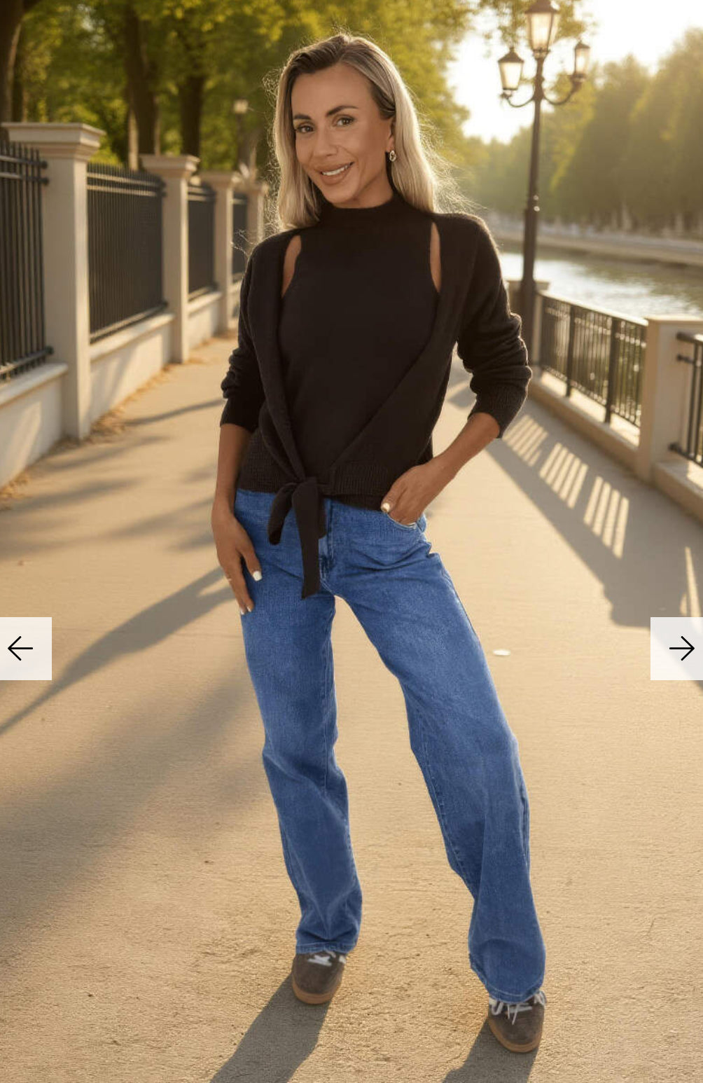 AX Paris - Chocolate 2 in 1 Tie Front Jumper Cardigan