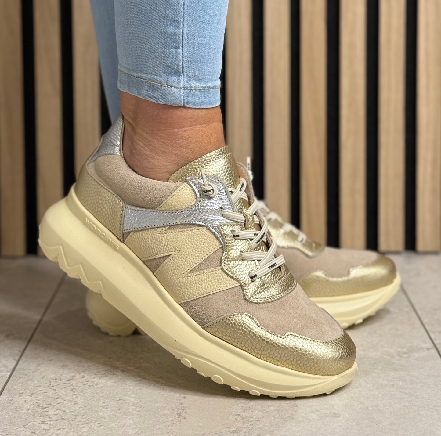 Wonders - A-4020 Max/Platino/Beige Trainer