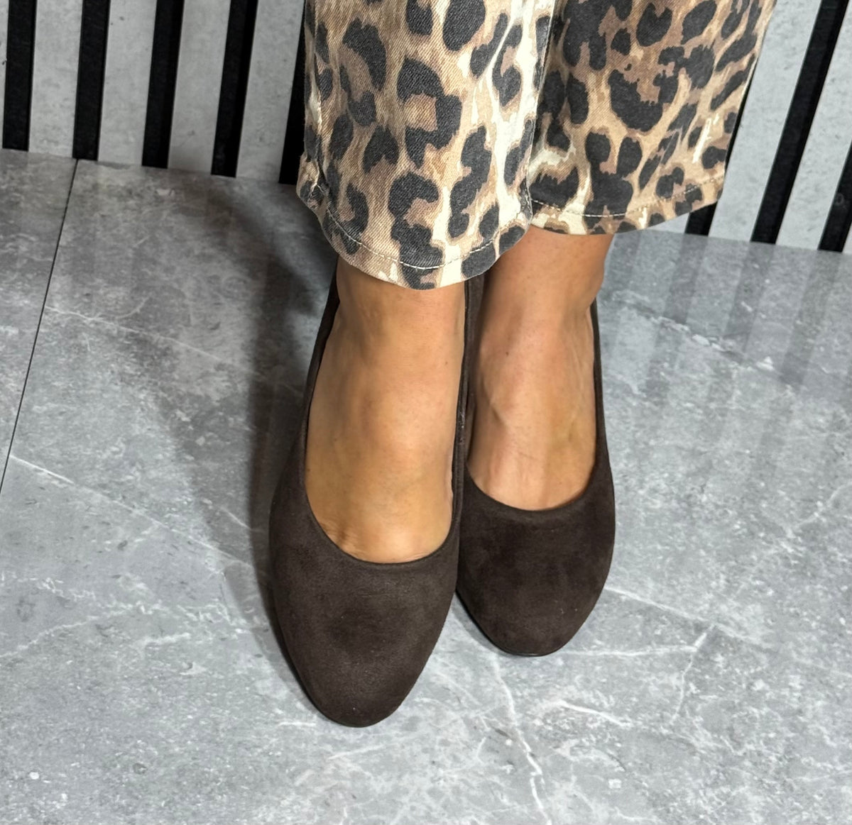 Tamaris - Mocca Faux Suede Court Shoe