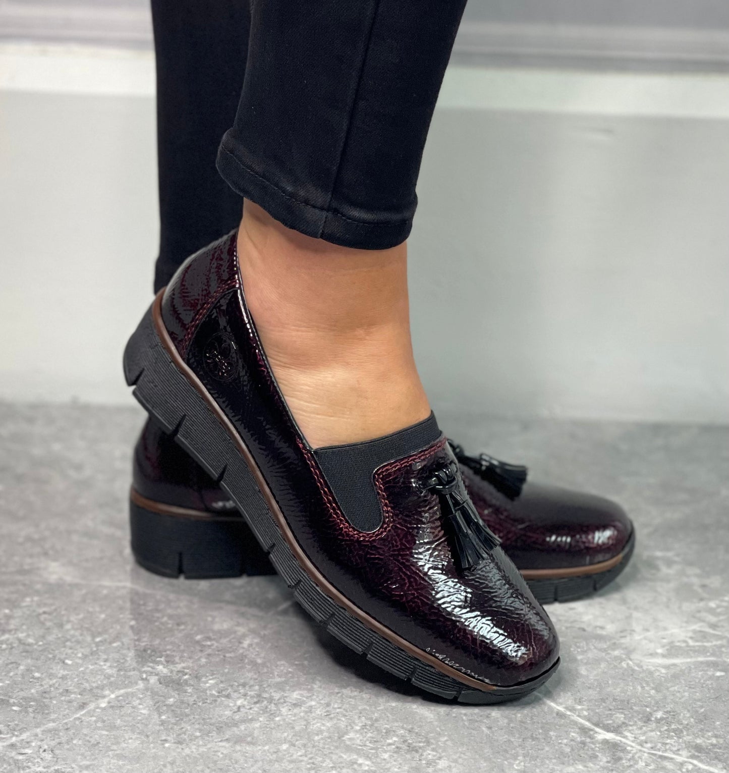 Rieker - Burgundy Patent Loafer