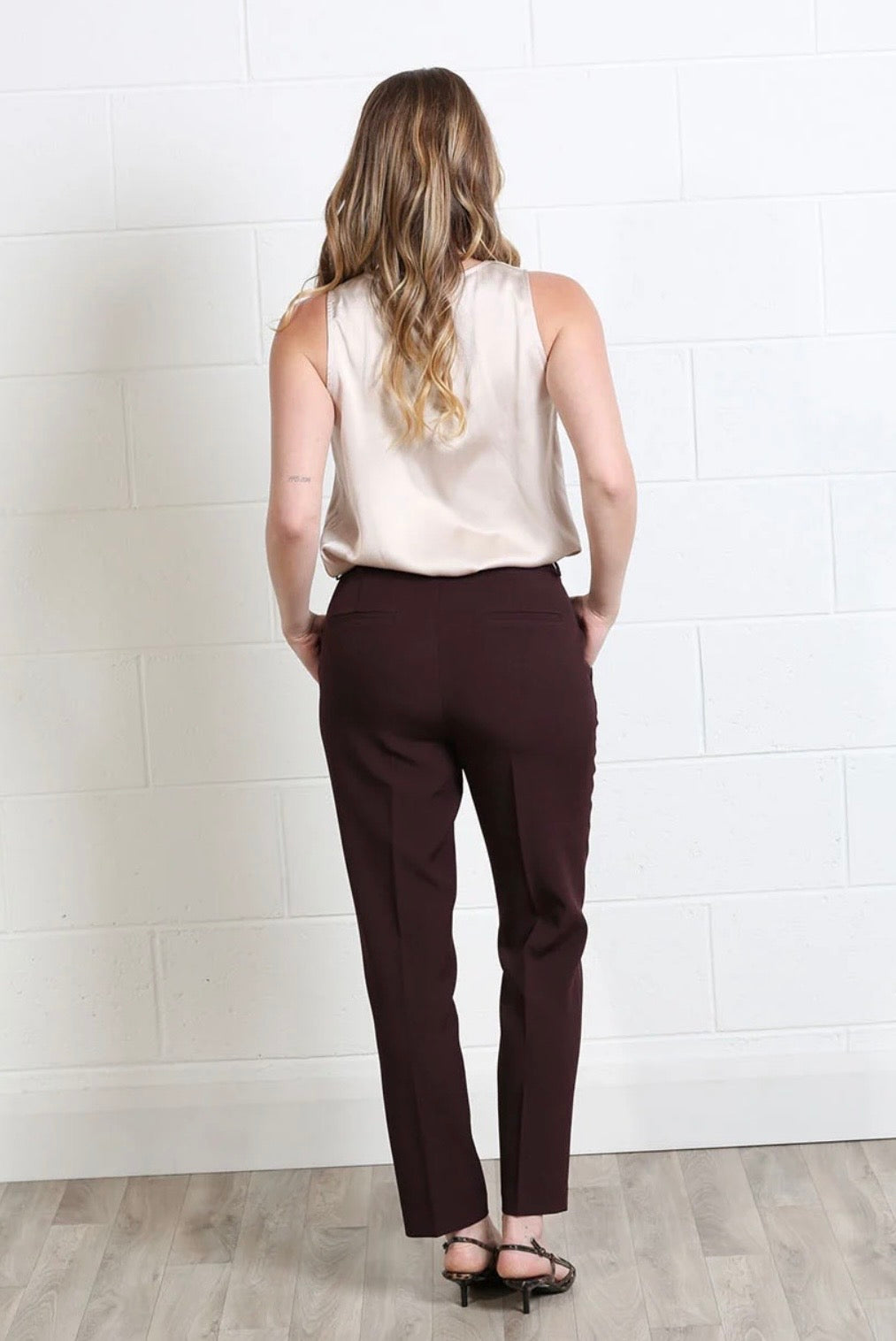 Rant & Rave - 'Valerie’ Aubergine Slim Leg Trouser