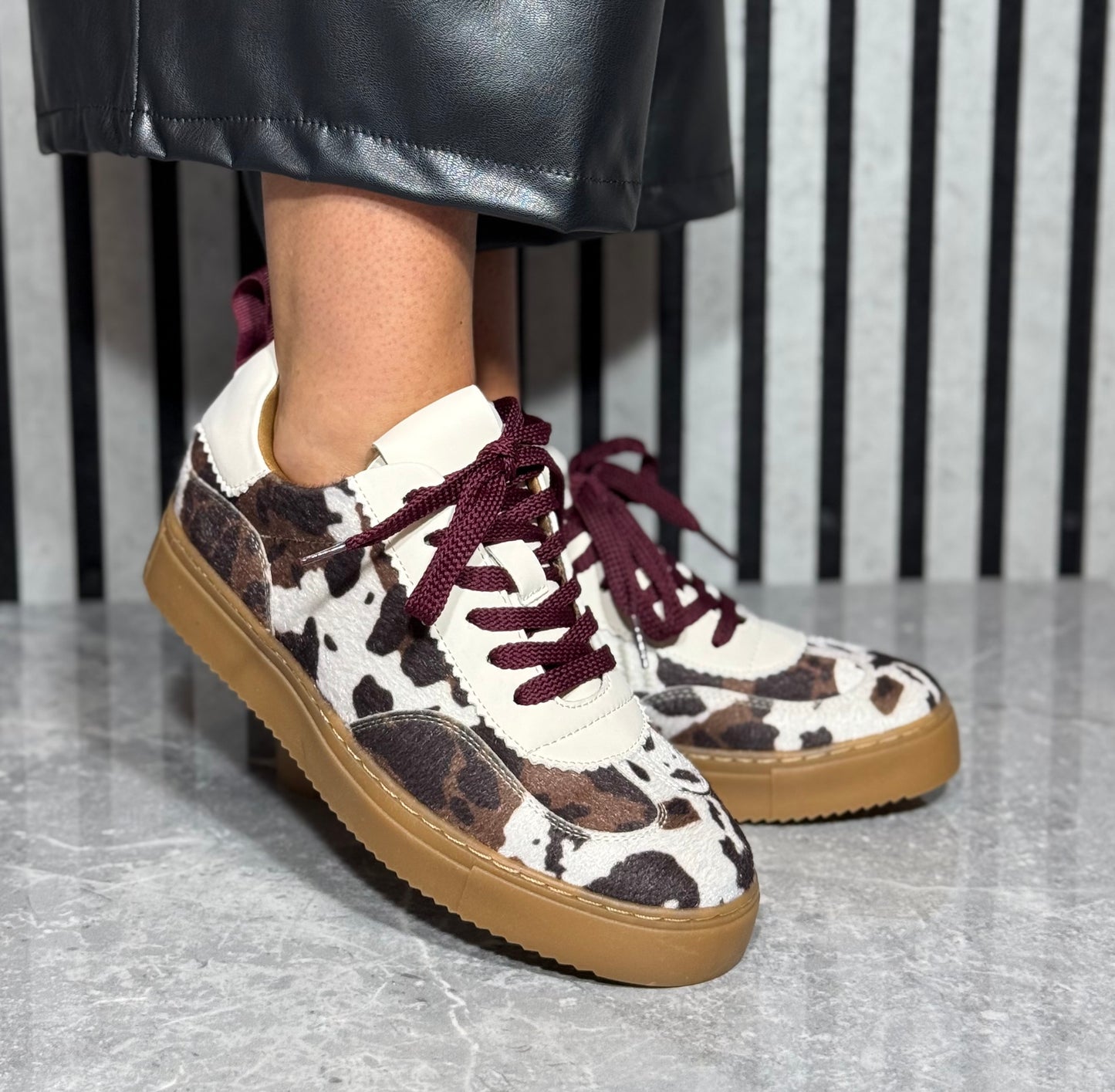 Rant & Rave- 'Ciara' Cow Print Trainer