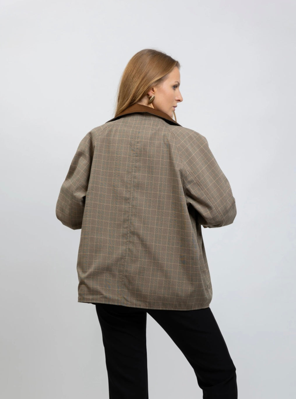 Brown Reversible Short Trench Coat