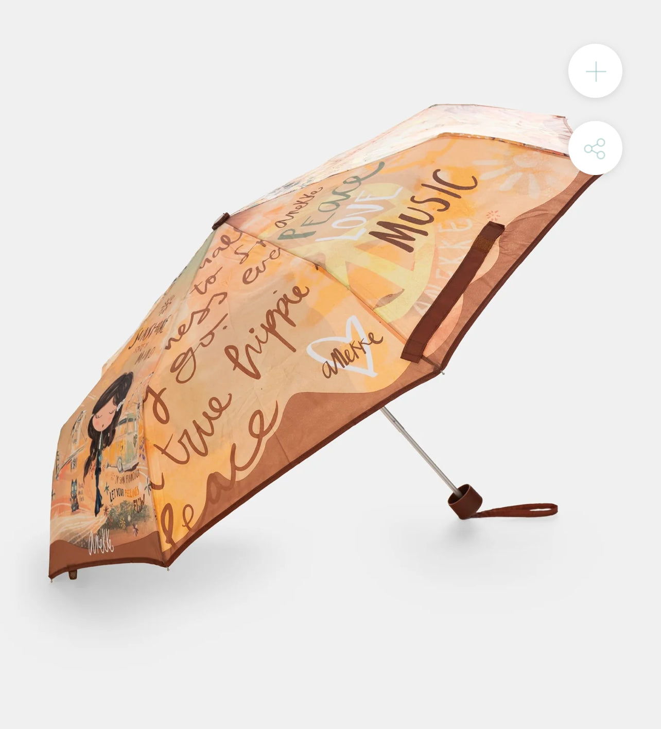 anekke - ‘Peace & Love’ Manual Umbrella.