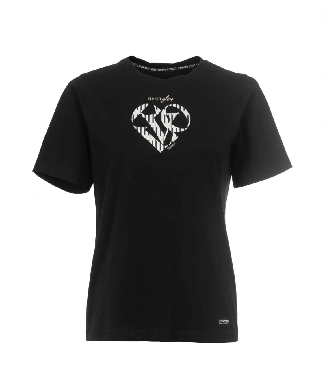 S’questo - Black ‘Sunset Glow’ Tee