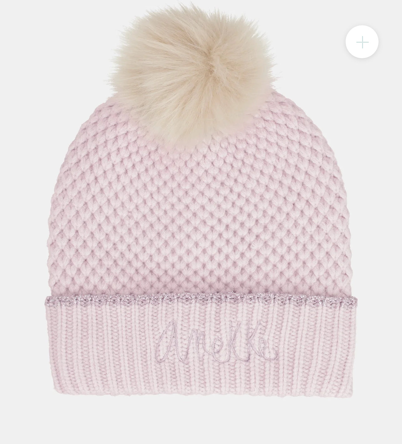 anekke - Blush Knitted Beanie with Pom Pom