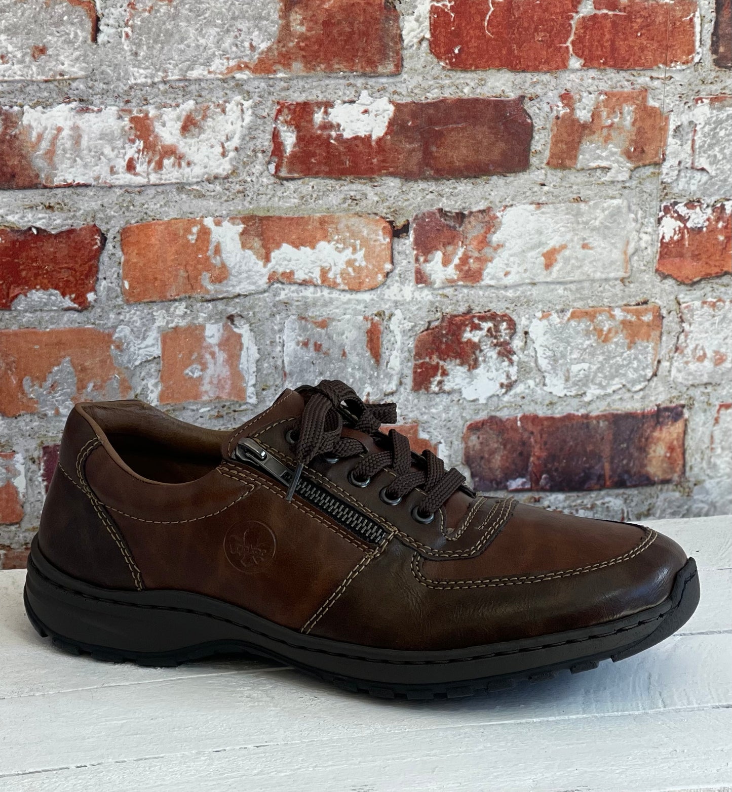 Rieker - Mens Brown Wide Fit Shoe