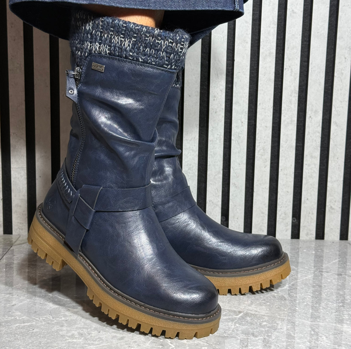 Rieker - Blue 'Tex' Mid Boot