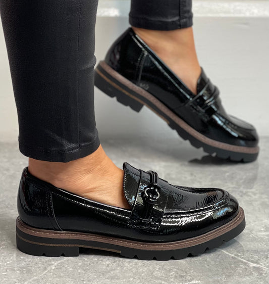 Marco Tozzi - Black Patent Loafer