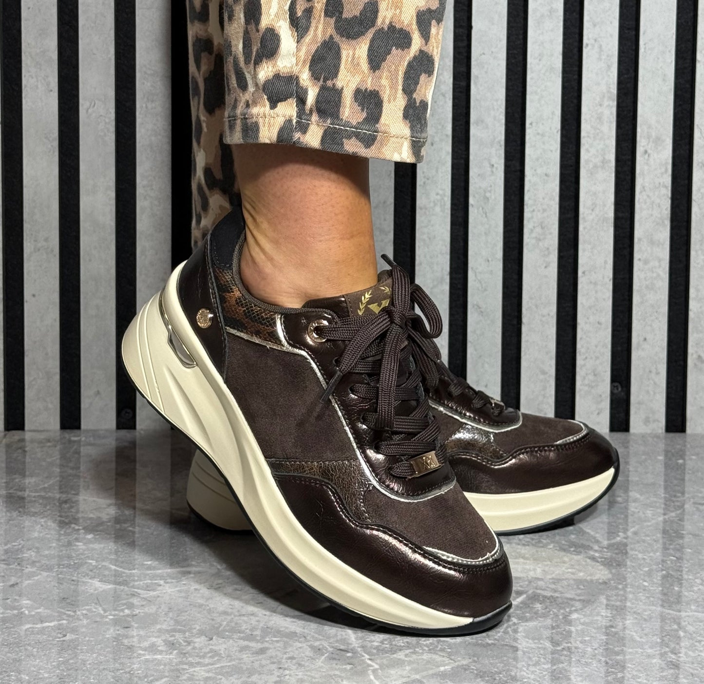 Xti -Brown Combo Wedge Trainer (146383)