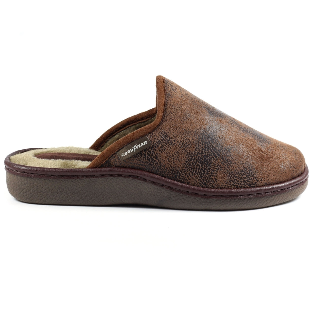 GoodYear - 'Glen' Mens Brown Mule Slipper