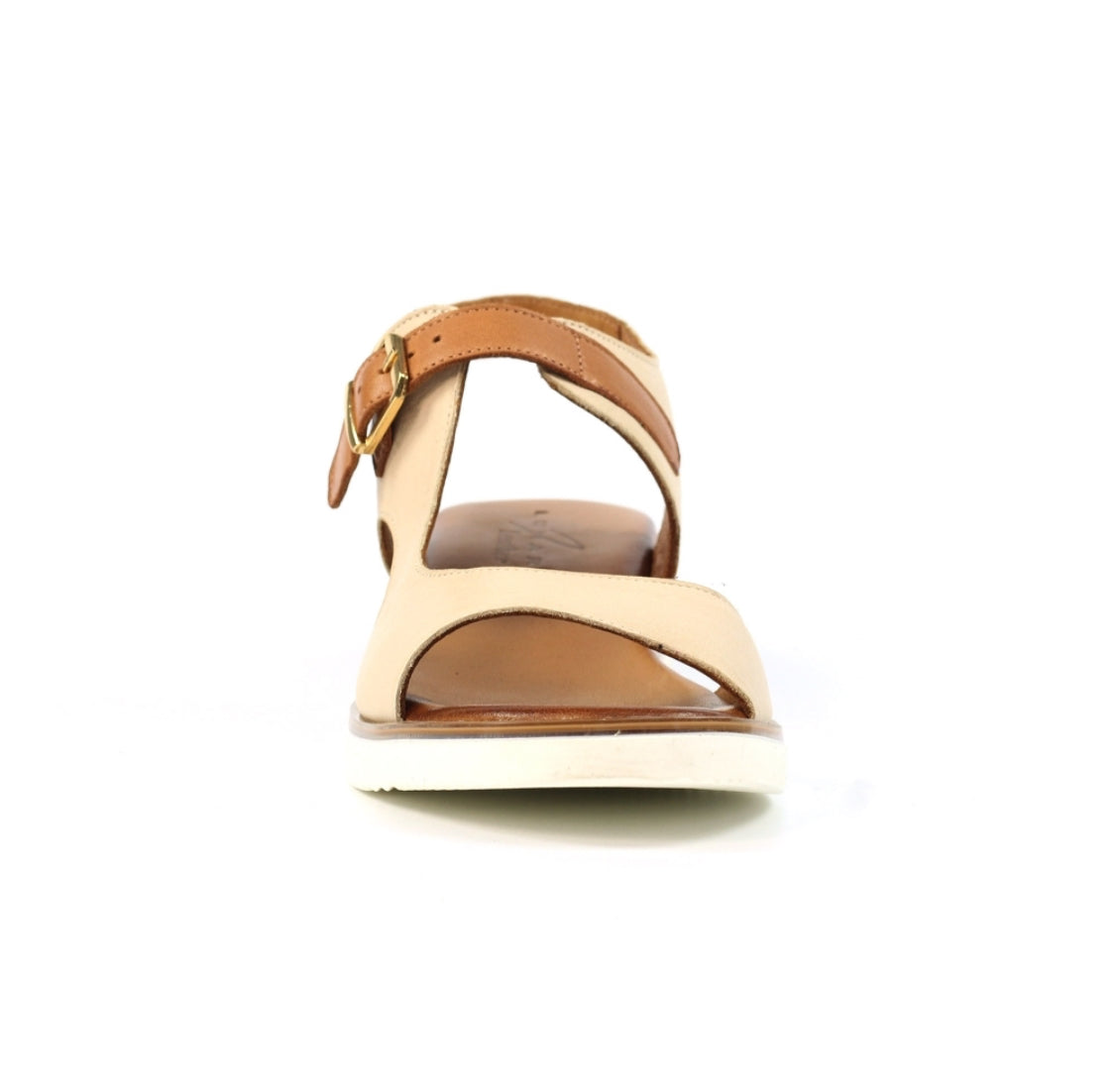 Lunar - 'Spring' Beige Leather Wedge Sandal