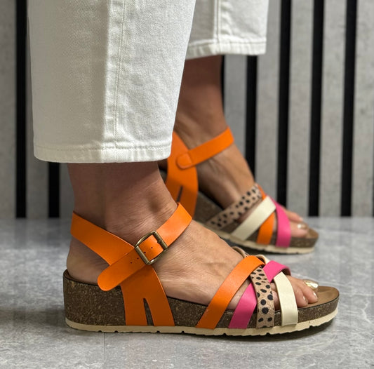 Lunar - 'Selina' Orange Mix Sandal