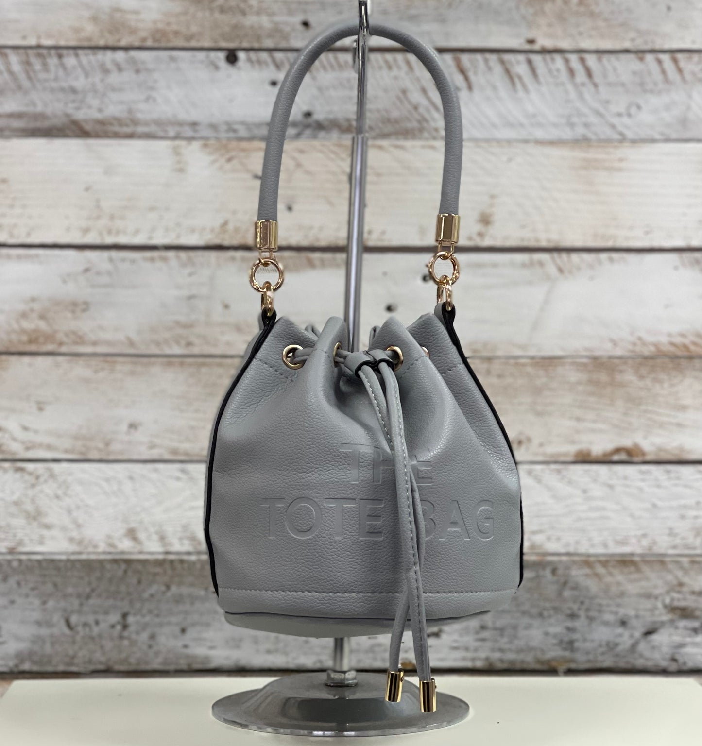 hannah k - Grey Tote Bucket Bag