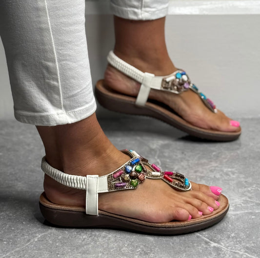 Lunar - 'Rachel' White Sandal