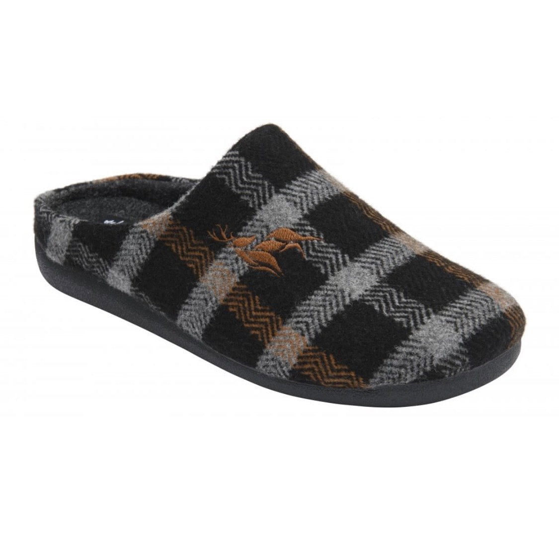 Lotus - Luis Black Mens Slipper