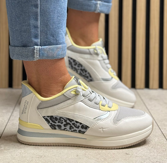 Tamaris Comfort - White/Blue Combo 'Step In' Trainer