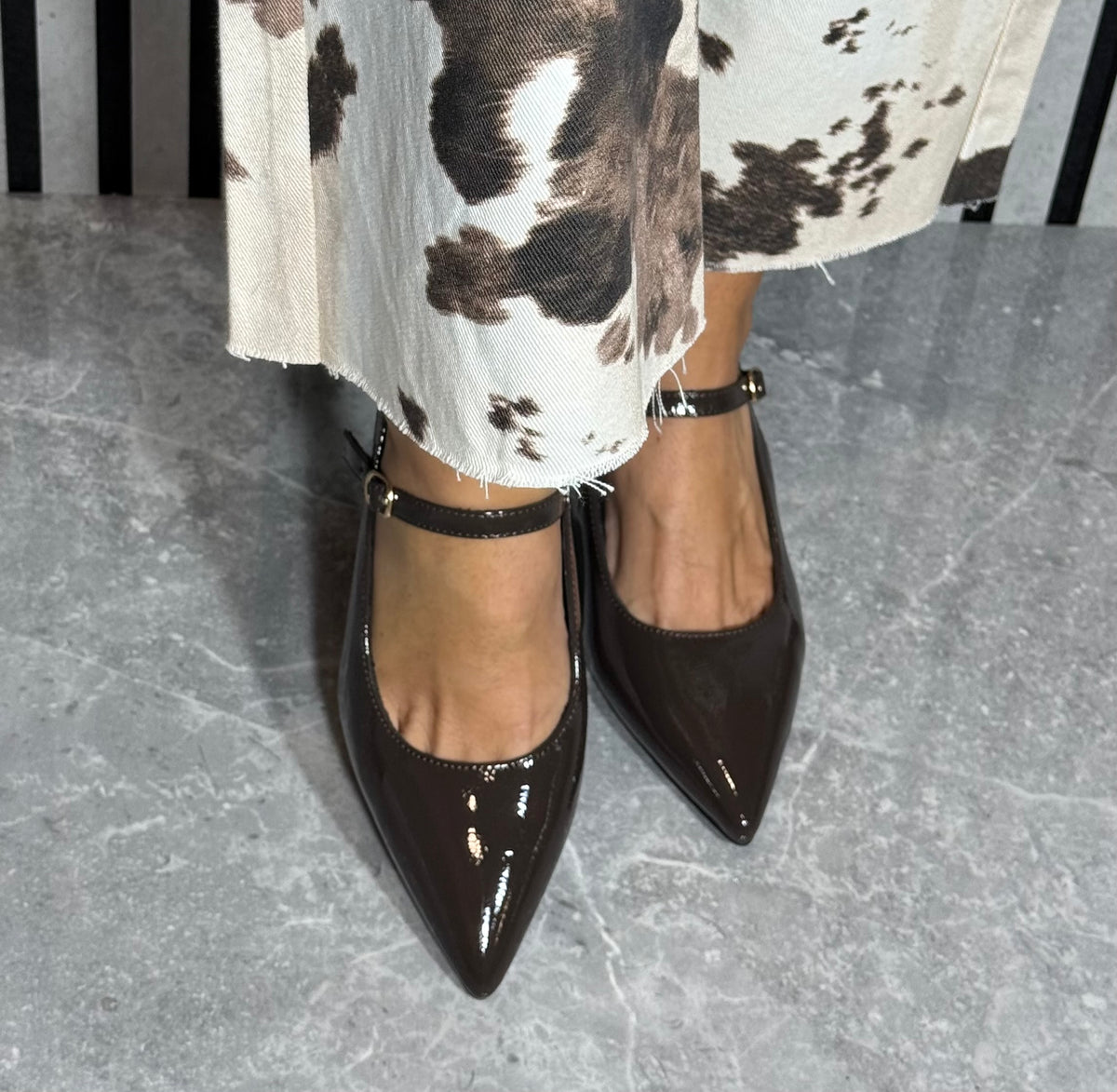 Marco Tozzi - Mocca Patent Strap Heel