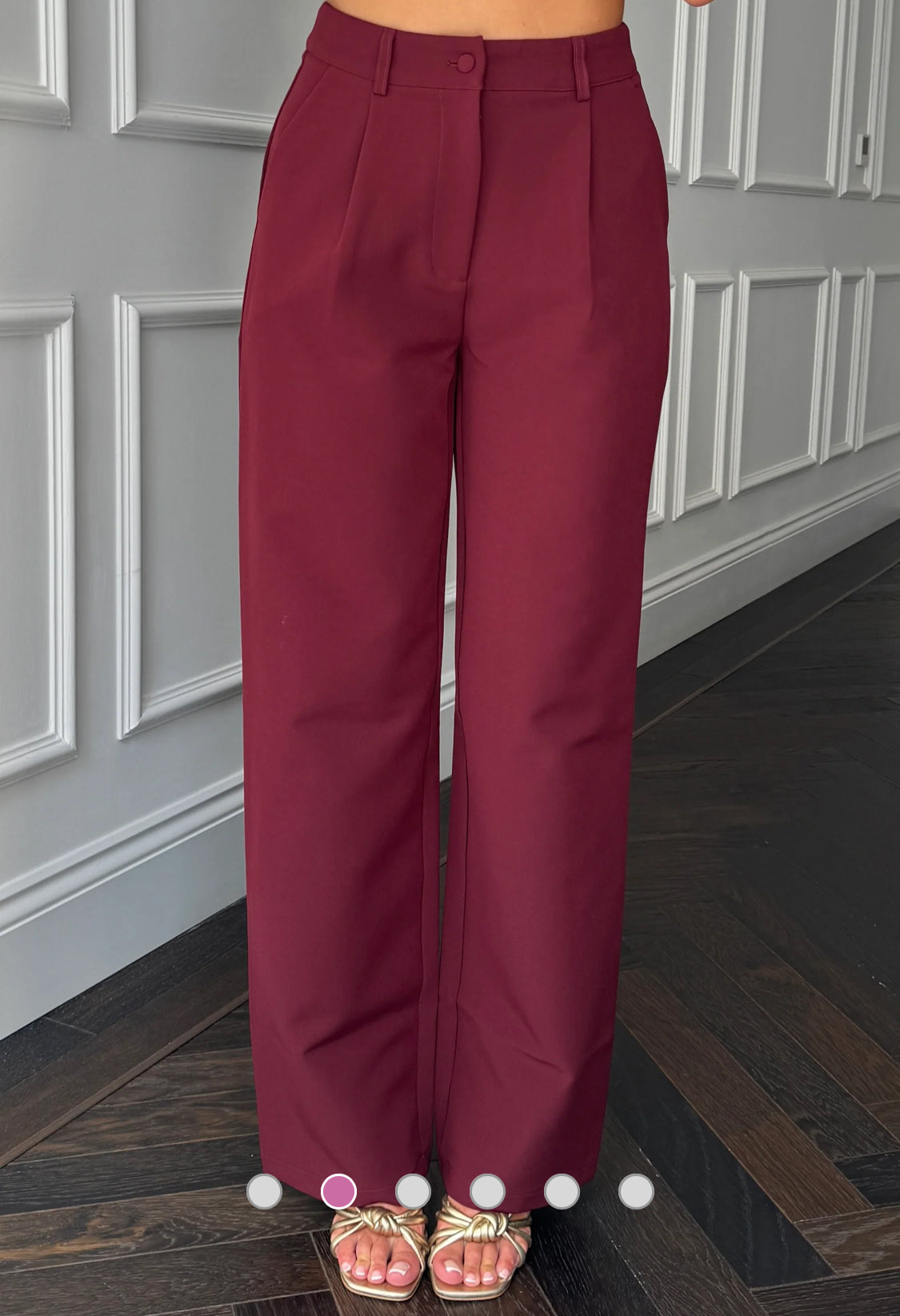 Girl In Mind - ‘Jo’ Berry Pleat Detail Tailored Trousern
